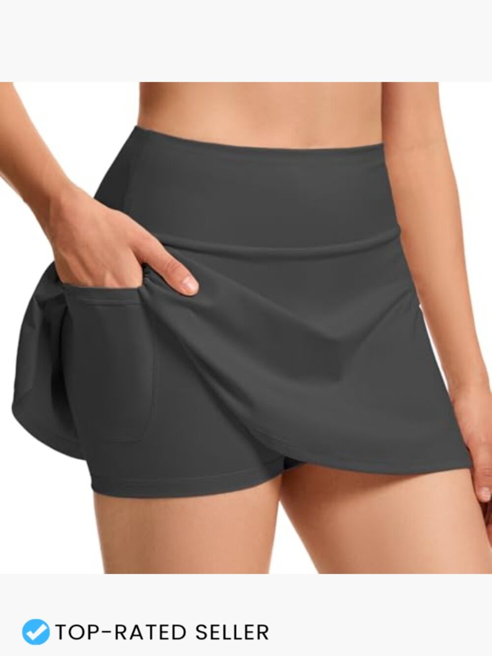 3 Pack Tennis Skirts with Pockets High Waisted Athletic Skort Built-in Shorts - Picture 2 of 7